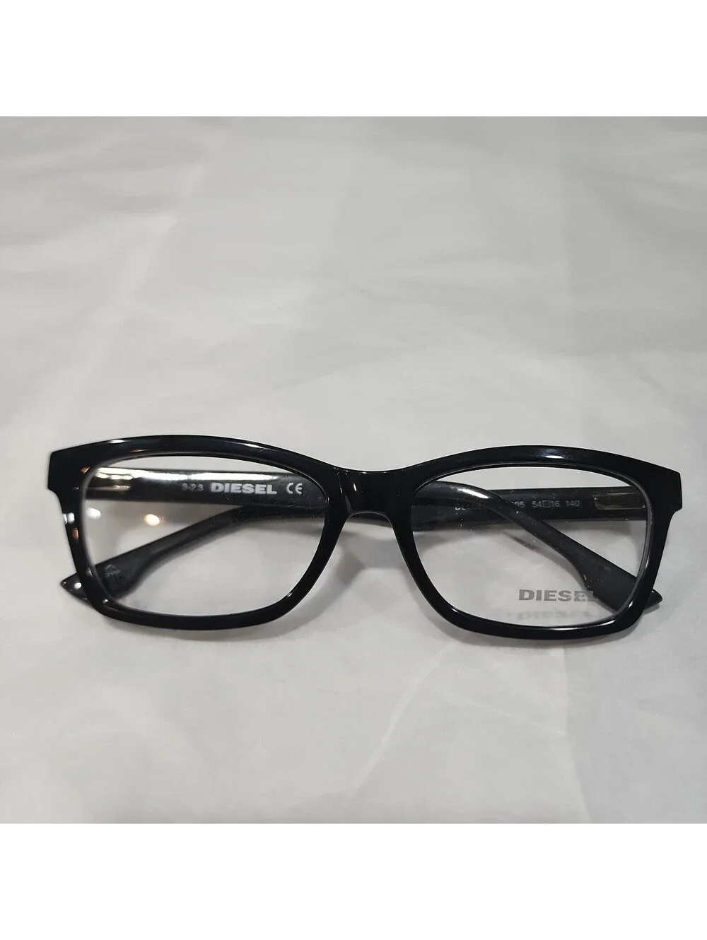 Diesel DL5063 005 Women's Glossy Black Oval Eyeglasses 54-16 140 New